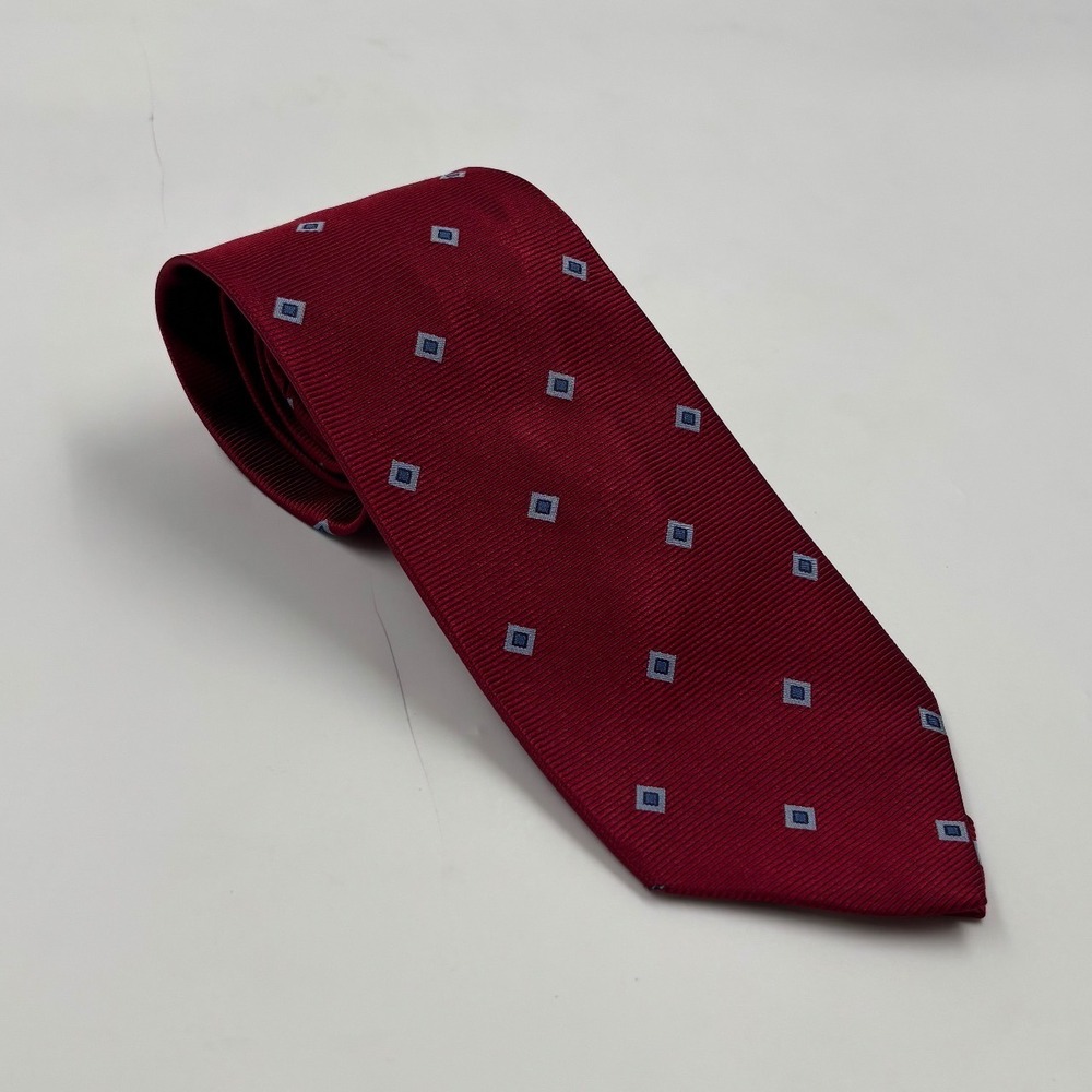 Brooks Brothers 346 Men's‎ 58" Silk Red Blue Geometric Tie